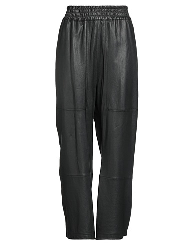 GENTRYPORTOFINO Casual trouser Black 100% Ovine leather