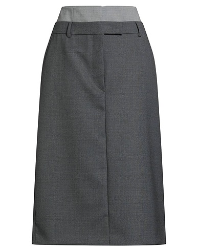 SPORTMAX Midi skirt Grey 100% Virgin Wool