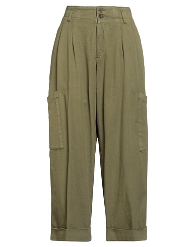 YMC YOU MUST CREATE Denim trousers Military green 97% Organic cotton, 3% Elastane