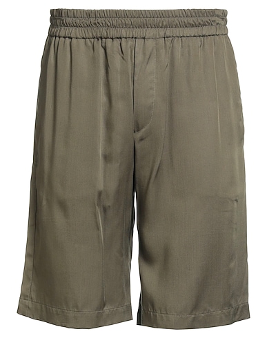 ROBERTO COLLINA Shorts & Bermuda Military green 100% Tencel™