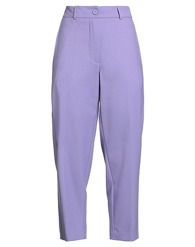SOLOTRE Casual pants Lilac 53% Polyester, 43% Virgin Wool, 4% Elastane