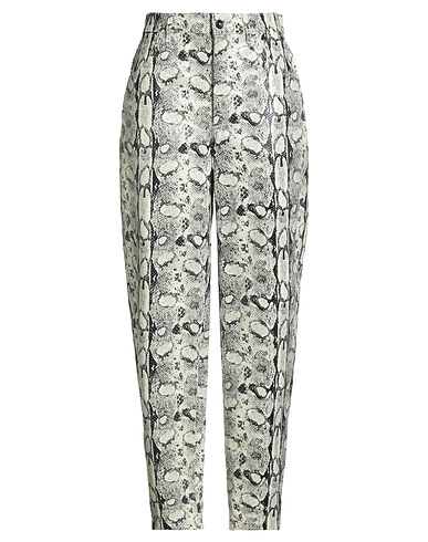 ALBERTA FERRETTI Pantalone Avorio 100% Pelle di vitello
