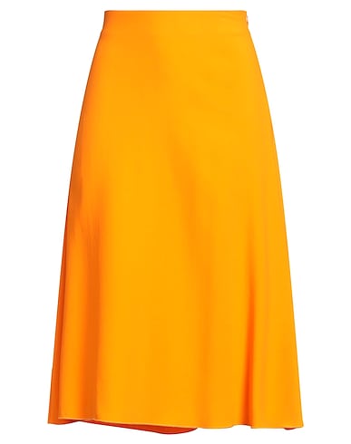 LIVIANA CONTI Midi skirt Orange 71% Acetate, 29% Viscose