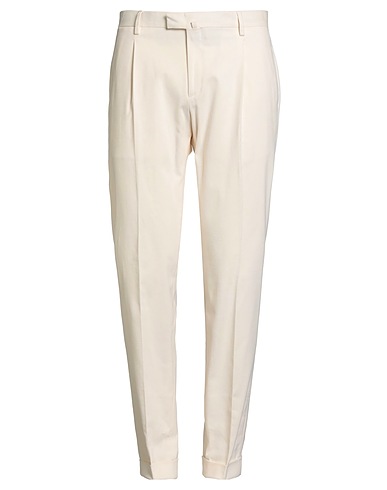 BRIGLIA 1949 Casual trouser Ivory 98% Cotton, 2% Elastane