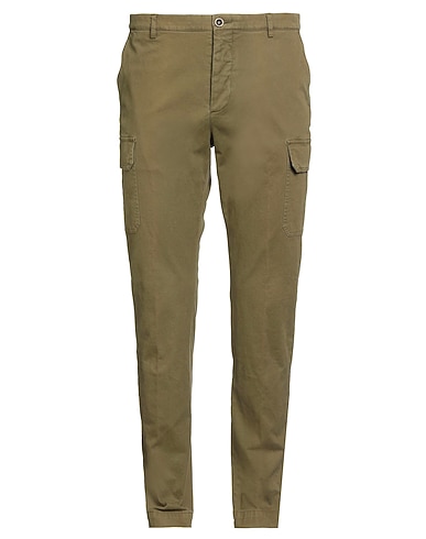 PESERICO Pantalon Vert militaire 97% Coton, 3% Élasthanne