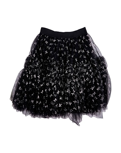 MONNALISA Skirt Black 100% Polyester, Polyamide