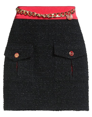 ELISABETTA FRANCHI Mini skirt Black 76% Cotton, 23% Synthetic fibers, 1% Other Fibres