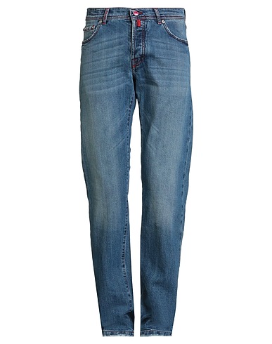 KITON Denim trousers Blue 98% Cotton, 2% Elastane