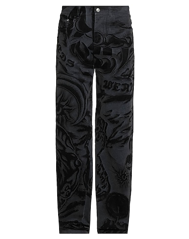 GCDS Denim trousers Charcoal 84% Cotton, 13% Viscose, 3% Elastane