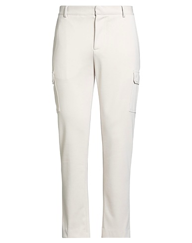 GREY DANIELE ALESSANDRINI Casual pants Off white 77% Polyester, 18% Viscose, 5% Elastane