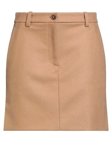 ERIKA CAVALLINI Mini skirt Camel 80% Virgin Wool, 20% Polyamide