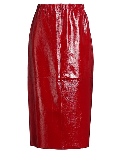 ALYSI Midi-Rock Rot 100% Leder