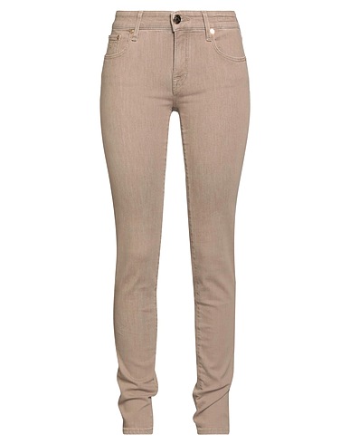 JACOB COHЁN Denim pants Light brown 59% Cotton, 39% Viscose, 2% Elastane