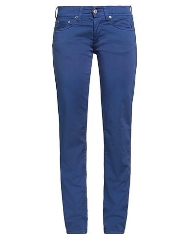 GRIFONI Casual trouser Blue 98% Cotton, 2% Elastane