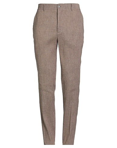 BRIAN DALES Pantalone Marrone 56% Lino, 41% Viscosa, 3% Elastan