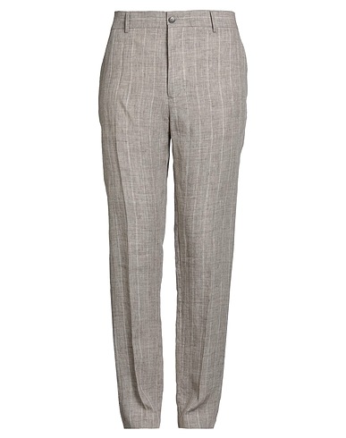 BRIAN DALES Casual trouser Taupe 96% Cotton, 3% Elastane, 1% Nylon
