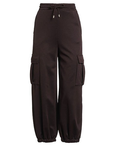 SEMICOUTURE Casual trouser Dark brown 55% Polyester, 45% Cotton