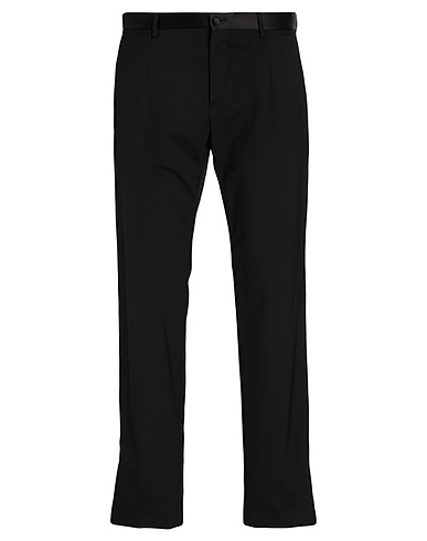 DOLCE&GABBANA Casual pants Black 88% Virgin Wool, 9% Silk, 2% Polyester, 1% Elastane