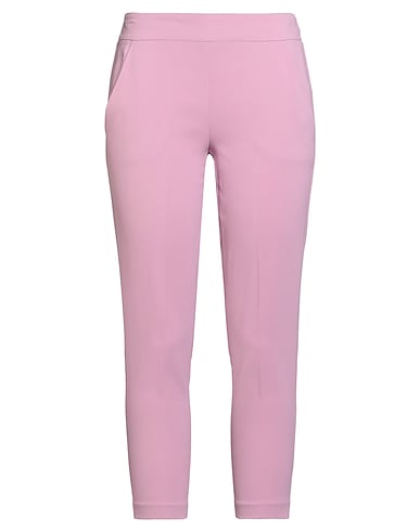 CARLA G. Casual trouser Pink 77% Acetate, 20% Viscose, 3% Elastane