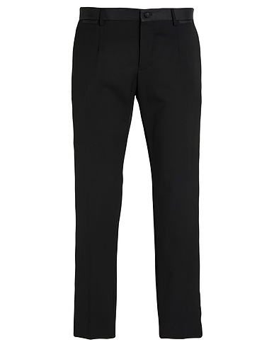 DOLCE&GABBANA Casual pants Black 69% Virgin Wool, 22% Silk, 6% Polyester, 3% Elastane