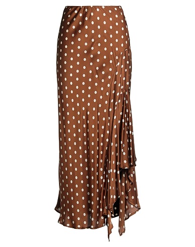 SEMICOUTURE Long skirt Brown 100% Viscose