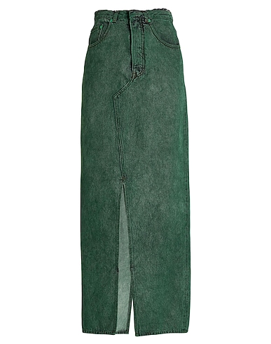 MM6 MAISON MARGIELA Denim skirt Green 100% Cotton