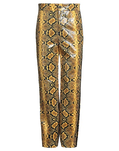 GCDS Casual trouser Yellow 55% Polyester, 35% Cotton, 10% Polyurethane