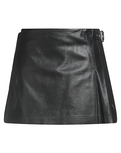 PHILOSOPHY di LORENZO SERAFINI Mini skirt Black Sheepskin