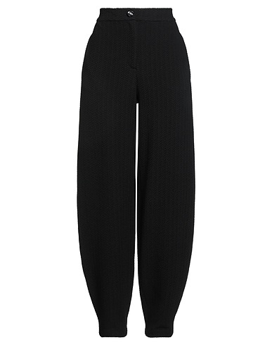 EMPORIO ARMANI Casual trouser Black 58% Cotton, 36% Polyamide, 6% Elastane