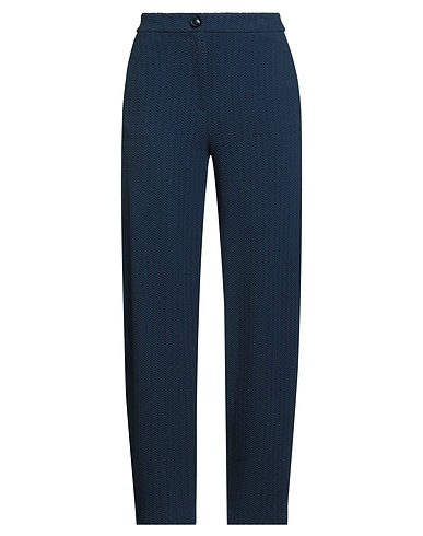 EMPORIO ARMANI Casual trouser Navy blue 58% Cotton, 36% Polyamide, 6% Elastane