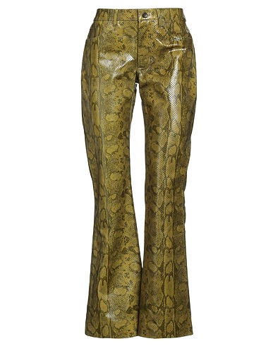 ALBERTA FERRETTI Pantalone Verde militare 100% Pelle