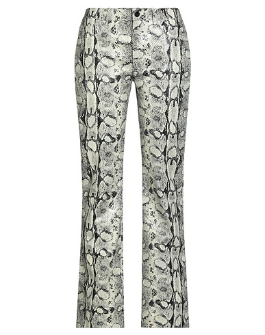 ALBERTA FERRETTI Casual trouser Off white 100% Leather