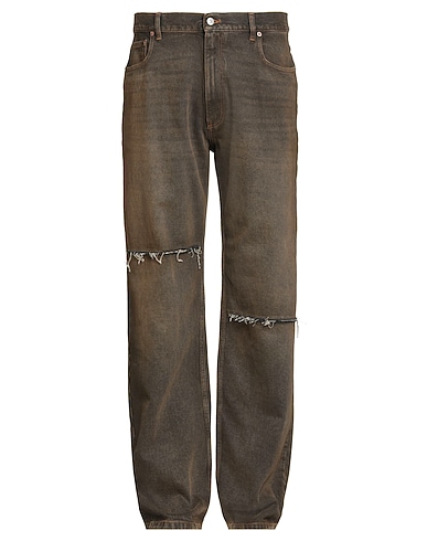 MM6 MAISON MARGIELA Denim trousers Brown 100% Cotton