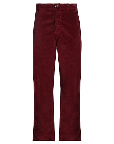 UMA WANG BOTTOMWEAR Brick red 79% Cotton, 19% Modal, 2% Elastane