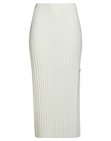 TWINSET Midi skirt U&B Cream 72% Viscose, 28% Polyester