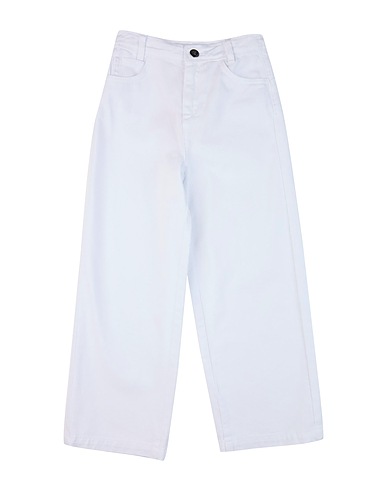 LIU •JO Denim trousers White 100% Cotton