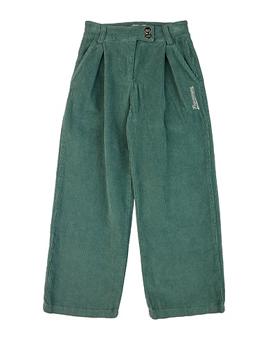 FRACOMINA MINI Casual pants Green 98% Cotton, 2% Elastane