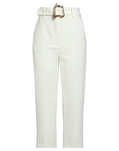 MOSCHINO Casual trouser COUTURE Ivory 88% Polyester, 12% Elastane