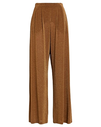 MOMONÍ Casual trouser Khaki 45% Polyester, 20% Viscose, 15% Polyamide, 15% Metallic Polyester, 5% Elastane