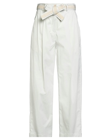 EMPORIO ARMANI Casual pants Ivory 97% Cotton, 3% Elastane