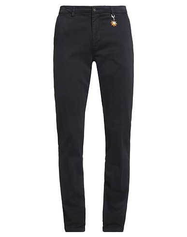 MANUEL RITZ Casual trouser Navy blue 97% Cotton, 3% Elastane