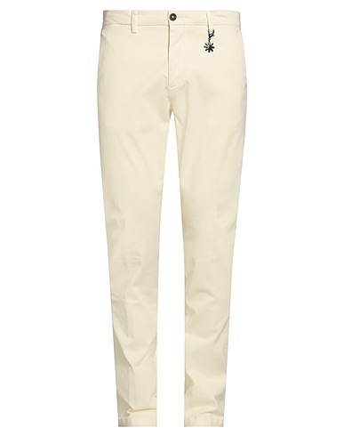 MANUEL RITZ Casual pants Cream 97% Cotton, 3% Elastane