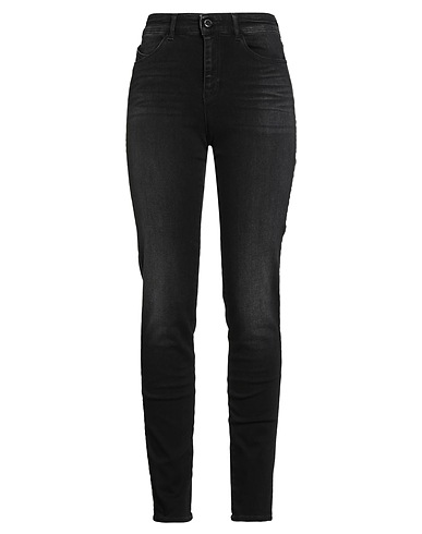 EMPORIO ARMANI Denim pants Black 77% Cotton, 10% Lyocell, 9% Elastomultiester, 4% Elastane