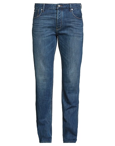 EMPORIO ARMANI Denim trousers Blue 99% Cotton, 1% Elastane
