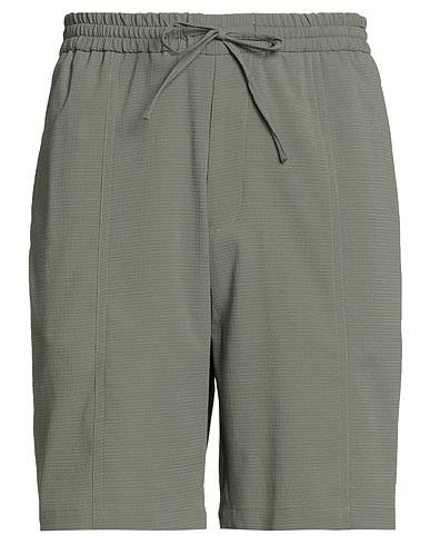 EMPORIO ARMANI Shorts & Bermuda Sage green 96% Polyester, 4% Elastane