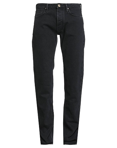 EMPORIO ARMANI Denim trousers Black 99% Cotton, 1% Elastane