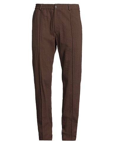 EMPORIO ARMANI Casual pants Brown 98% Virgin Wool, 2% Elastane