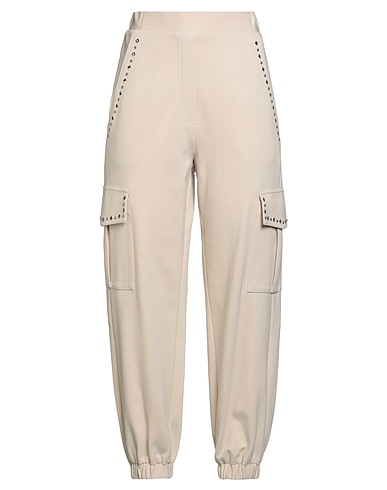 SHIRTAPORTER Casual trouser Beige 65% Viscose, 32% Nylon, 3% Elastane
