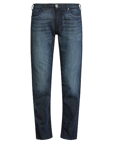 EMPORIO ARMANI Denim trousers Blue 99% Cotton, 1% Elastane