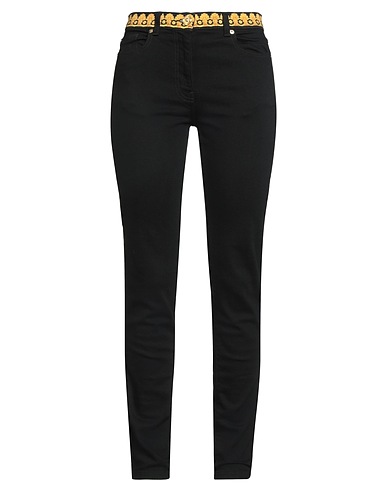 VERSACE Denim trousers Black 98% Cotton, 2% Elastane